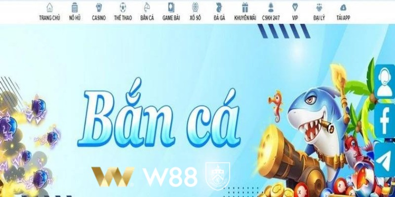 Bắn Cá W88 - Chinh Phục Đại Dương Rinh Ngay Thưởng Lớn